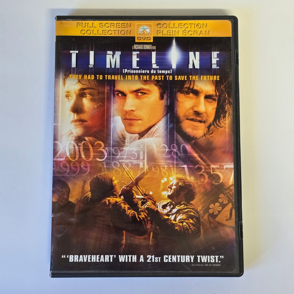 Timeline DVD 2003 Sci-Fi Action Paul Walker Billy Connolly Gerard Butler